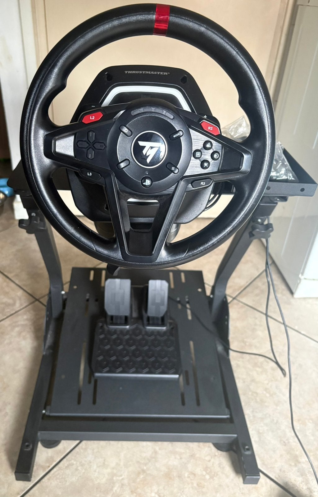 Complete Simrace Set:Thrustmaster T128+Pedalen & Wheel Stand, Spelcomputers en Games, Ophalen, Zo goed als nieuw, Stuur of Pedalen