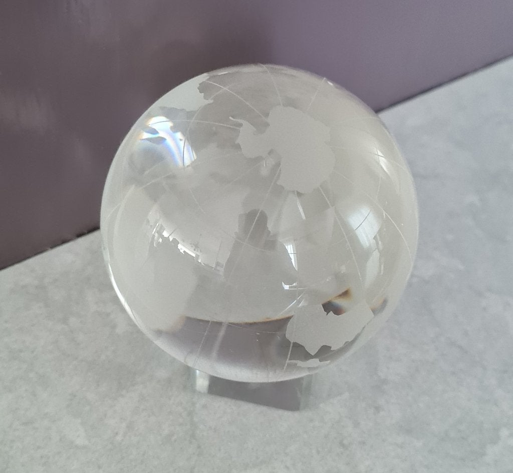 Mooie paperweight - wereldbol, Antiek en Kunst, Antiek | Glas en Kristal, Ophalen of Verzenden