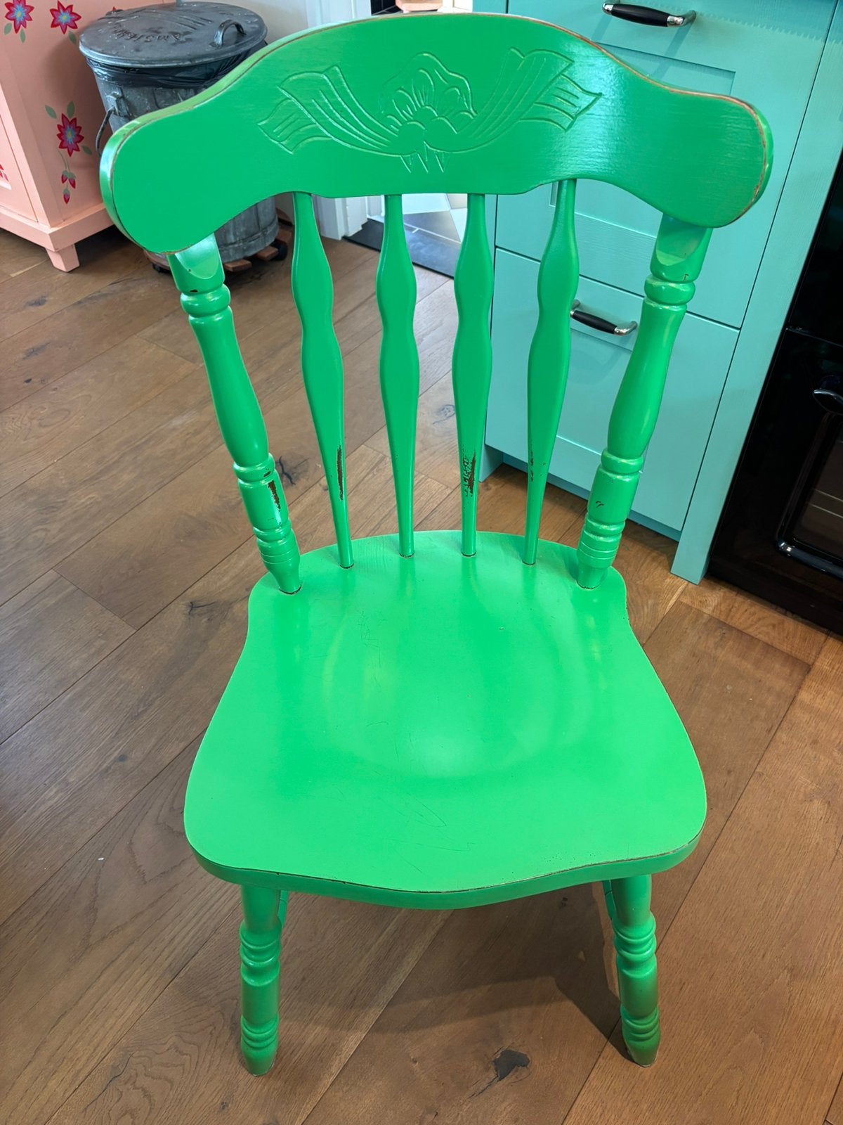 Vier gekleurde stoelen!!, Huis en Inrichting, Stoelen, Ophalen, Gebruikt, Overige kleuren, Vier