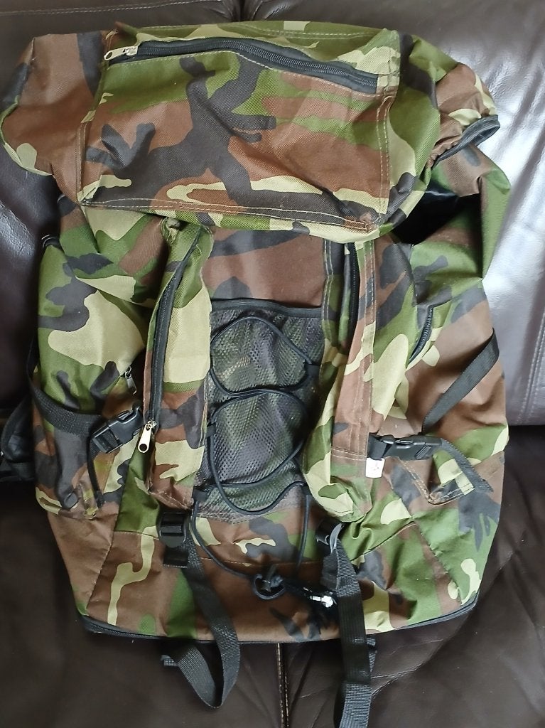 vidaXL XXL Legerrugzak 100L Camouflage, Overige merken, 40 cm of meer, Ophalen of Verzenden, Zo goed als nieuw