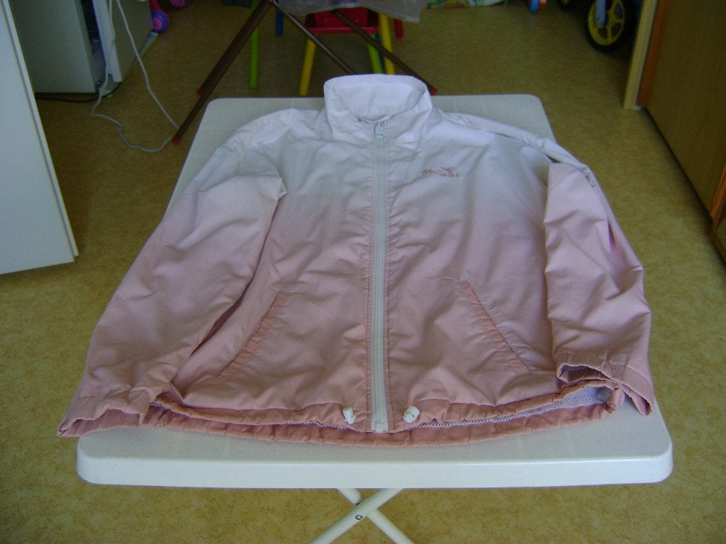 zomer jas mt s 2kleurig roze en wit van hollister oversized, Wit, Ophalen of Verzenden, Zo goed als nieuw, Maat 36 (S)