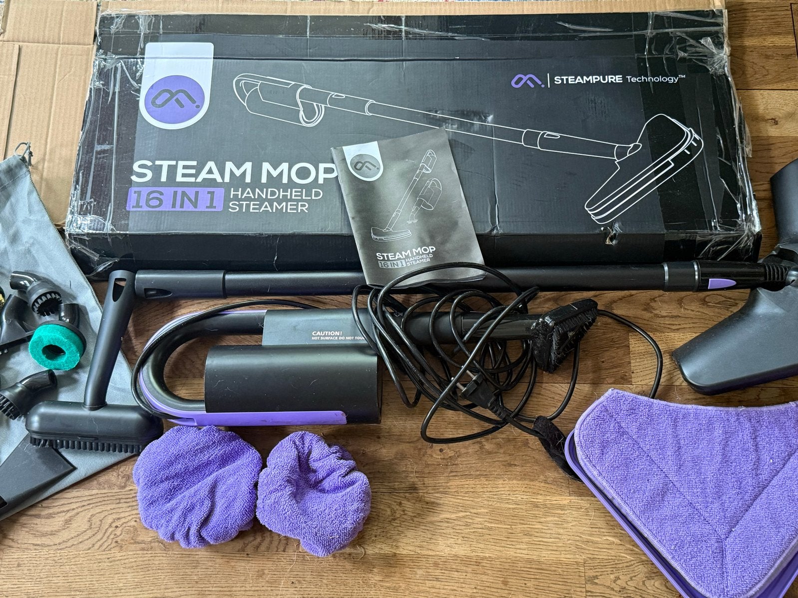 Steam Mop 16-in-1 Stoomreiniger met Accessoires, Ophalen of Verzenden, Zo goed als nieuw