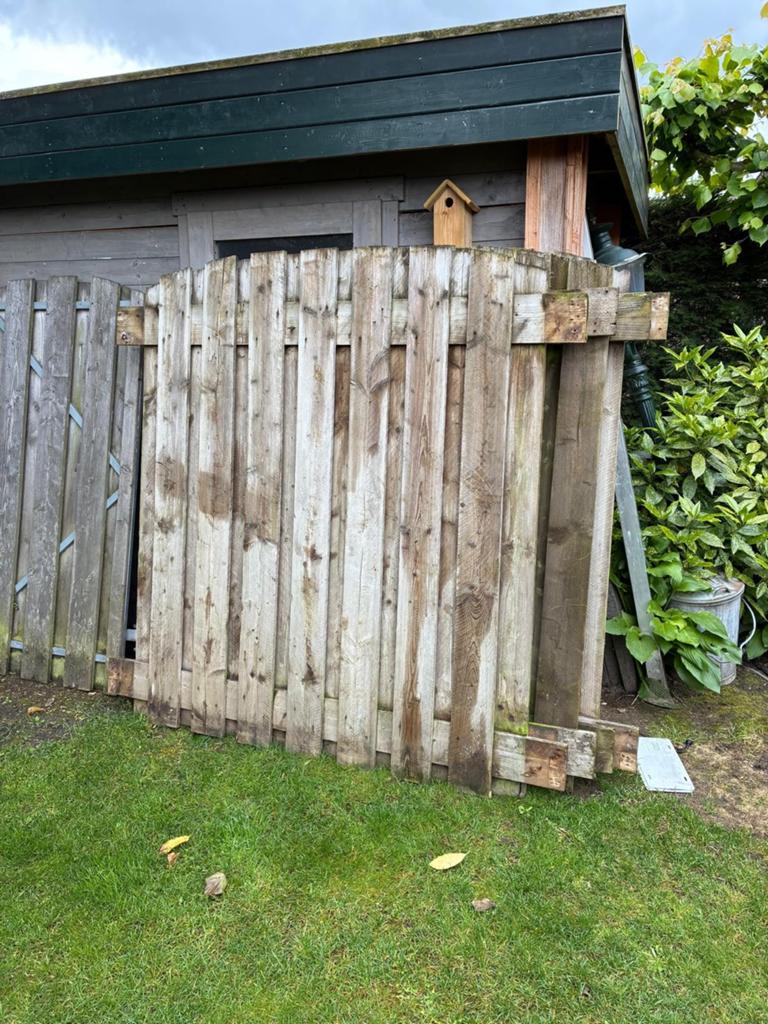 Schutting schotten 2 stuks 180 bij 180 cm. Gebruikt, Ophalen, Hout, Minder dan 3 meter, 1 tot 2 meter