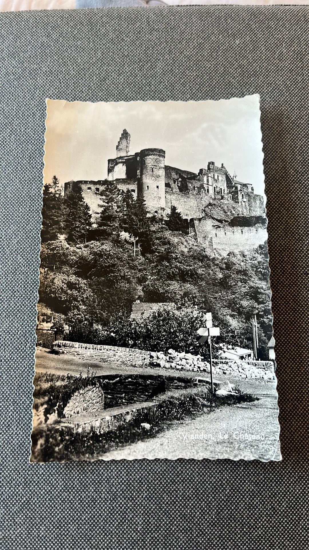 Luxemburg Vianden Het Kasteel, Ophalen of Verzenden, 1940 tot 1960, Gelopen, België en Luxemburg