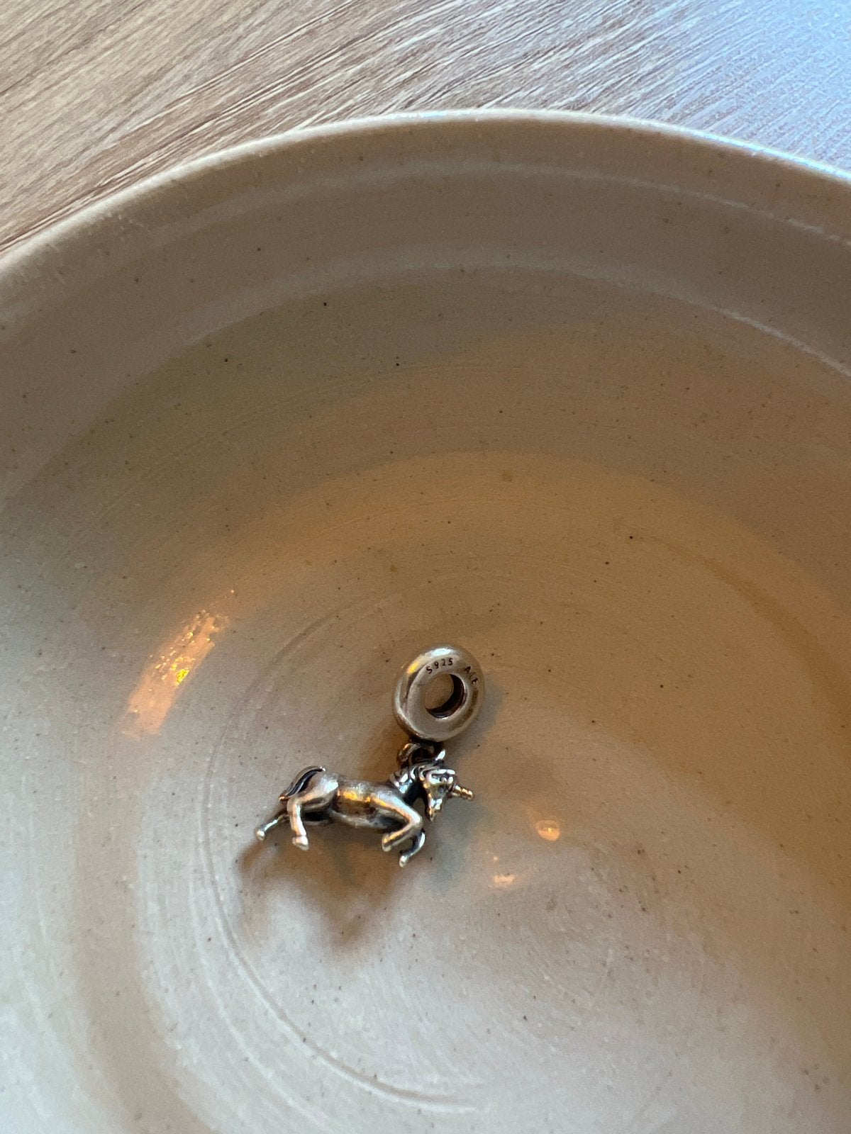 Pandora Eenhoorn Bedel - Zilver S925 ALE, Pandora, Ophalen of Verzenden, Zo goed als nieuw, 1 bedel