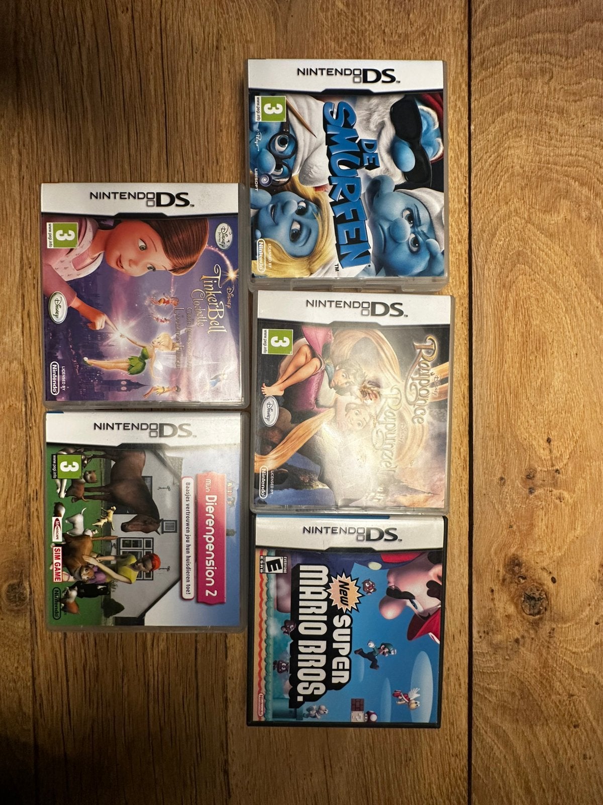 Nintendo DS Games: Smurfen, Tinkerbell, Rapunzel, Dierenpens, Spelcomputers en Games, Games | Nintendo DS, Avontuur en Actie, Gebruikt