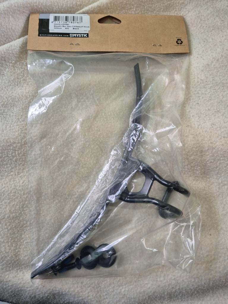Mystic Stealth Bar Gen 3 Kitesurf Hook 320mm Zwart, Watersport en Boten, Verzenden