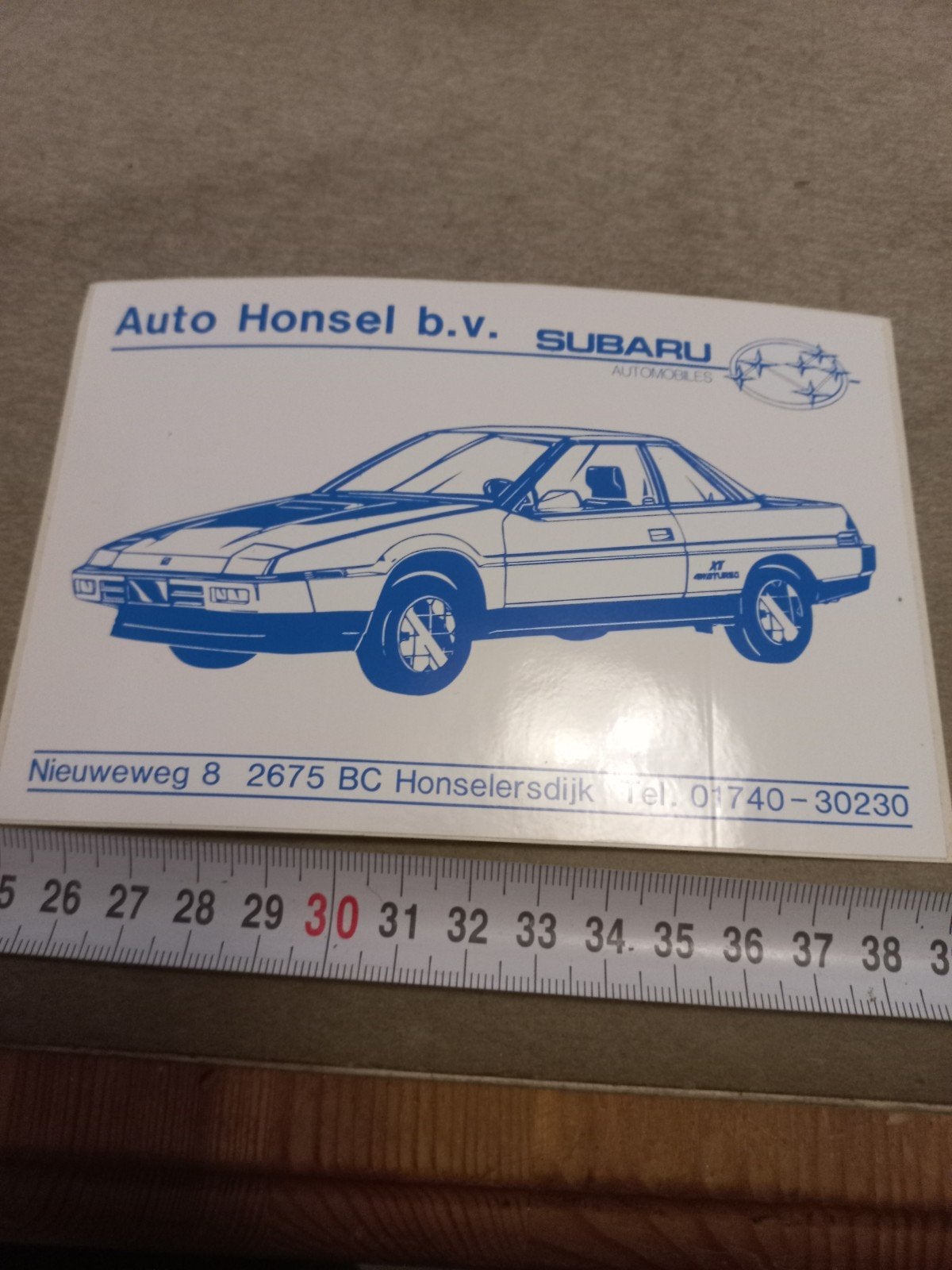 Subaru XT Turbo sticker Auto Honsel b.v., Ophalen of Verzenden, Auto of Motor