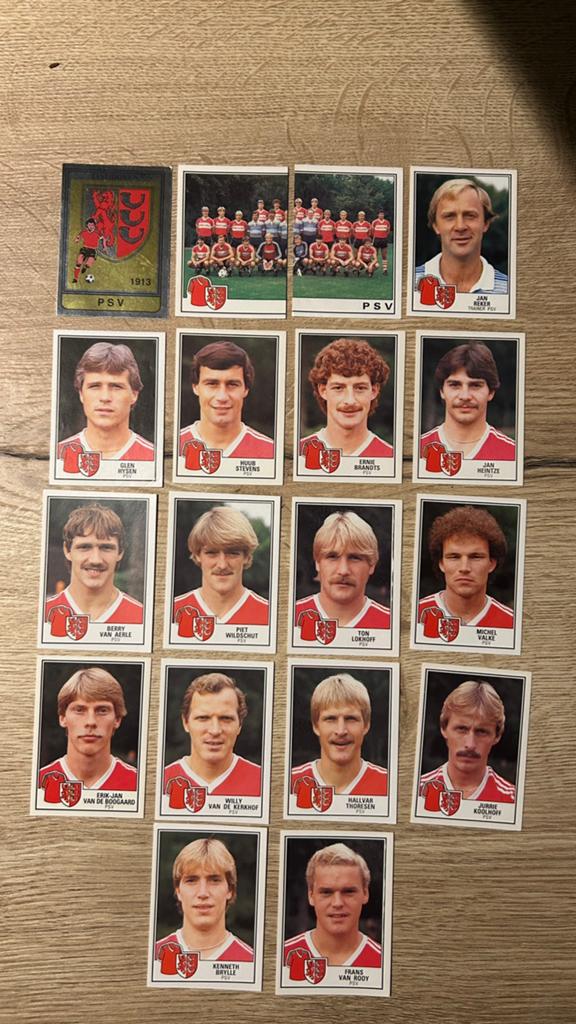Panini Voetbal 85 plaatjes PSV 18x, Verzenden, Zo goed als nieuw, Meerdere plaatjes