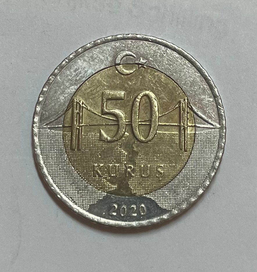50 kurus Turkije 2020, Ophalen of Verzenden, Overige landen