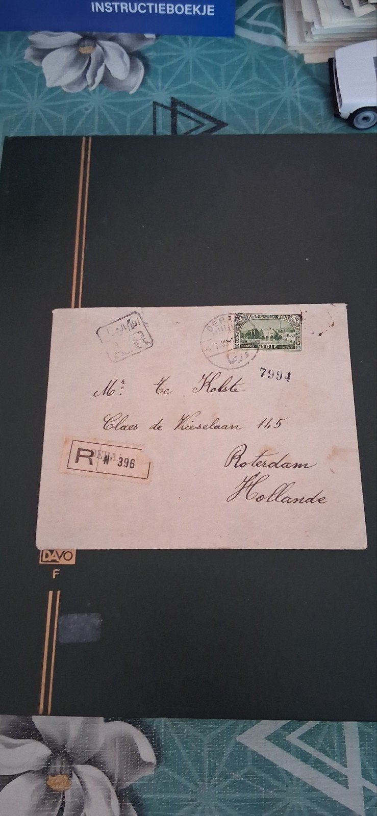 Oude envelop met postzegel en stempels, Ophalen of Verzenden, Envelop