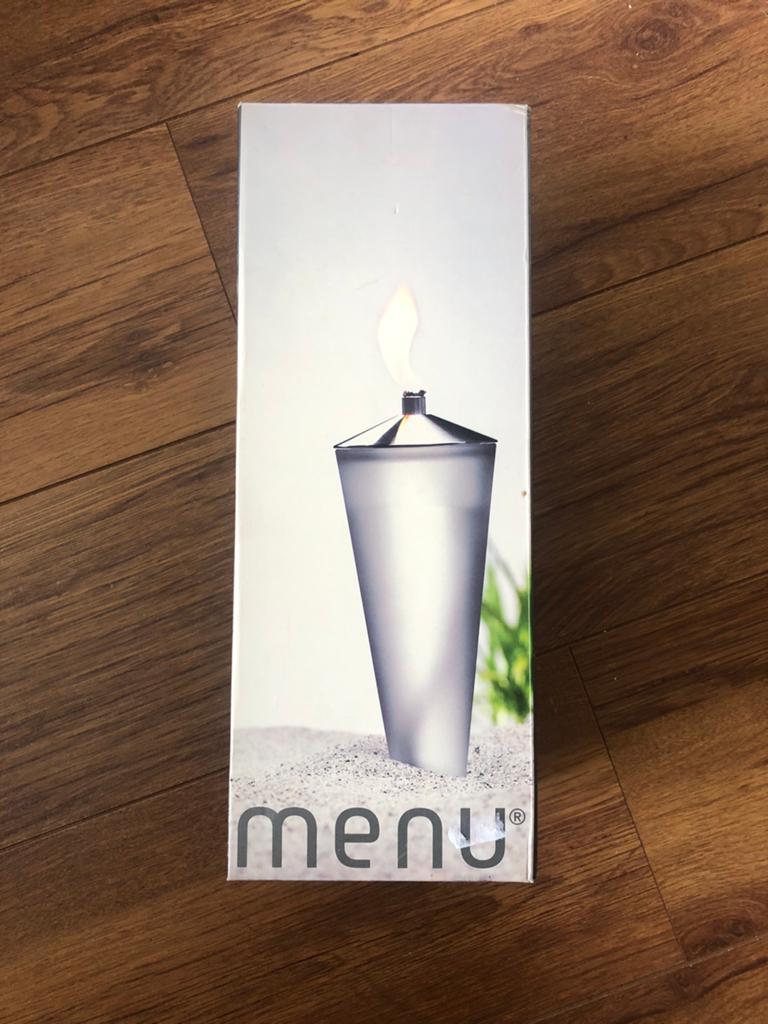 Design glazen tuinfakkel Menu Danish design, Ophalen, Zo goed als nieuw, Danish design
