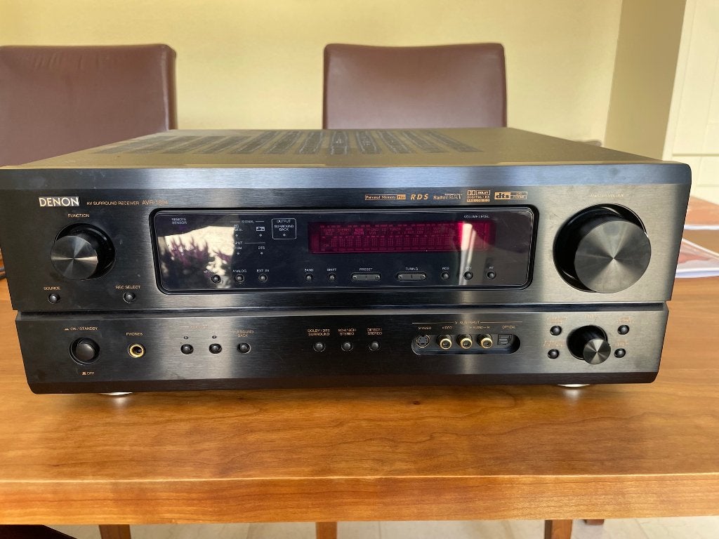 Denon AVR-1804 AV Surround Receiver Versterker, Audio, Tv en Foto, Versterkers en Receivers, Ophalen, Gebruikt, Denon, 120 watt of meer