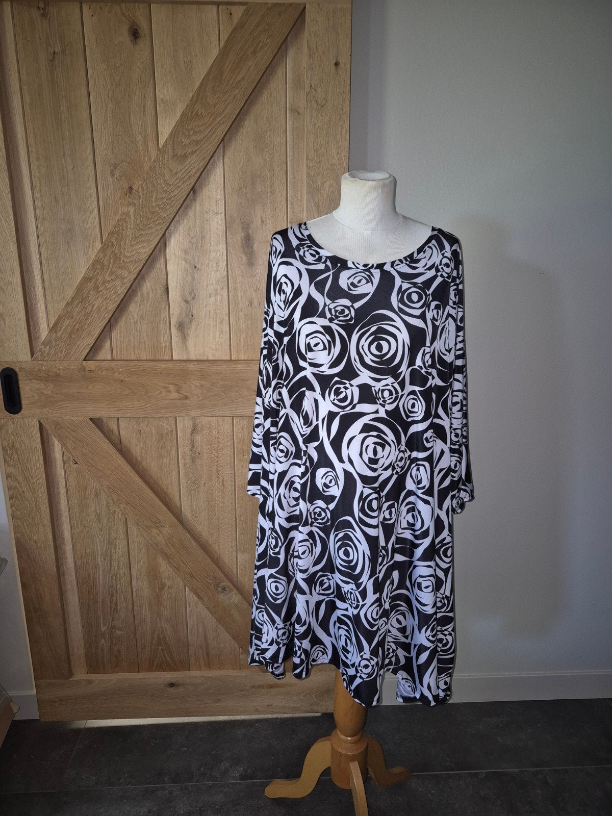 nieuw tuniek travelstof maat 60-62, Verzenden, Nieuw, Zwart, Blouse of Tuniek