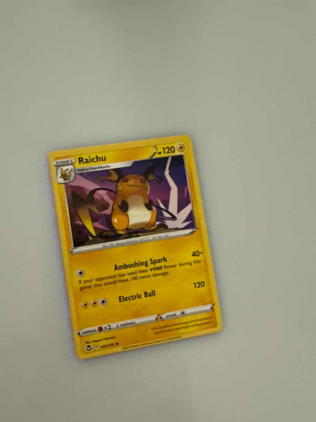 Pokémon Kaart - Raichu (Stage 1) - Zo goed als nieuw, Ophalen of Verzenden, Zo goed als nieuw, Losse kaart