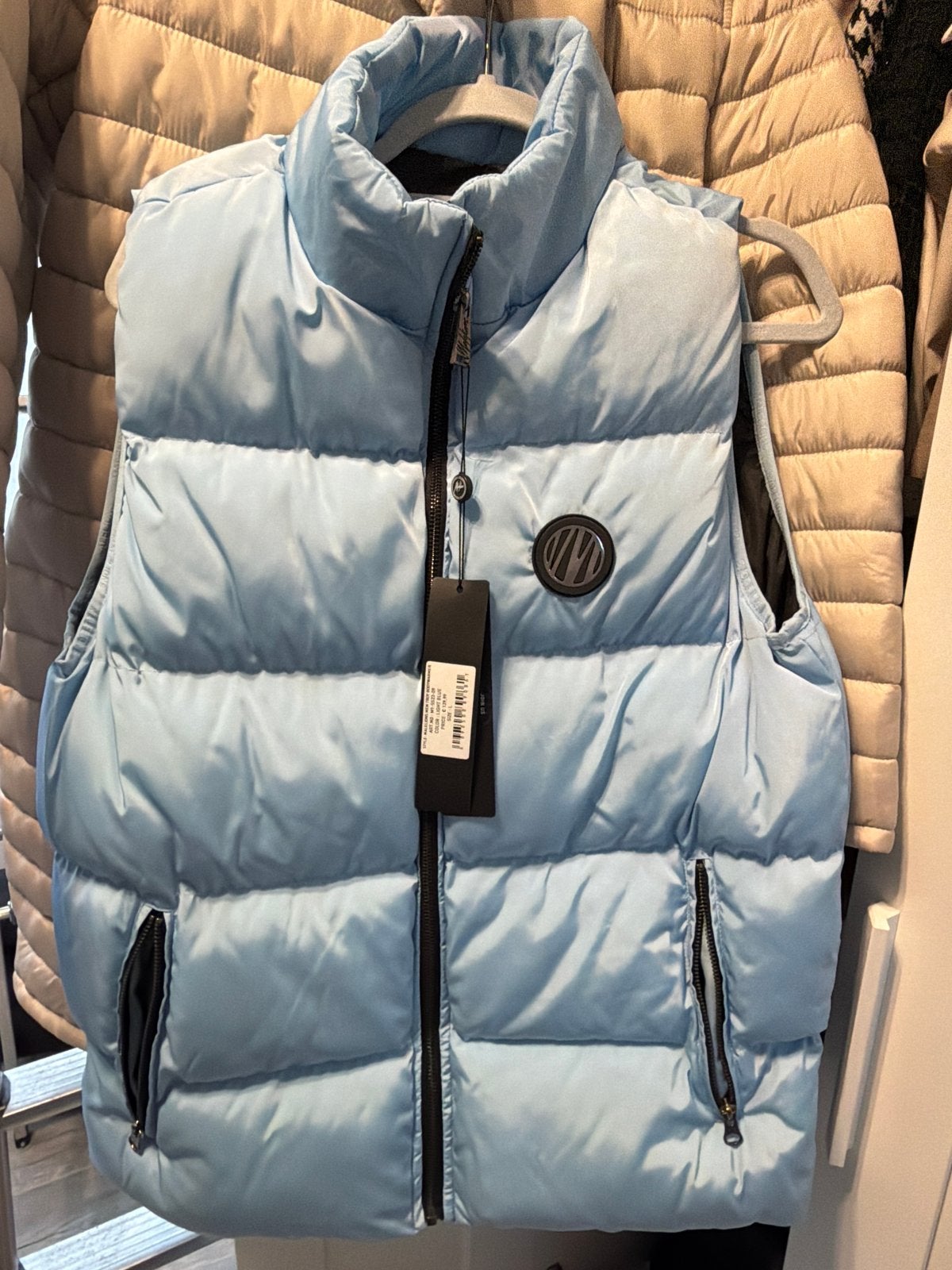 Malelions Men Troy Bodywarmer - Lichtblauw - Maat L, Kleding | Heren, Bodywarmers, Ophalen of Verzenden, Nieuw, Maat 52/54 (L)