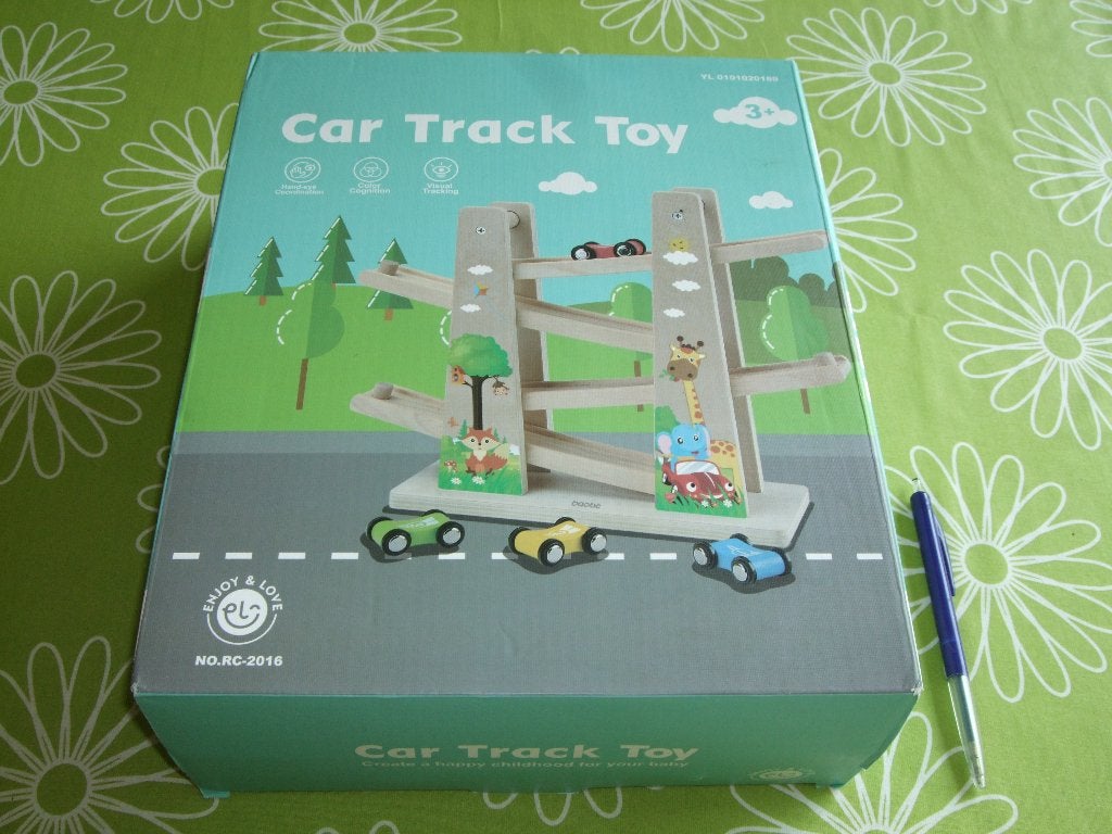 Nieuw in doos: Houten autobaan - Car track toy, Kinderen en Baby's, Speelgoed | Houten speelgoed, Ophalen of Verzenden, Nieuw