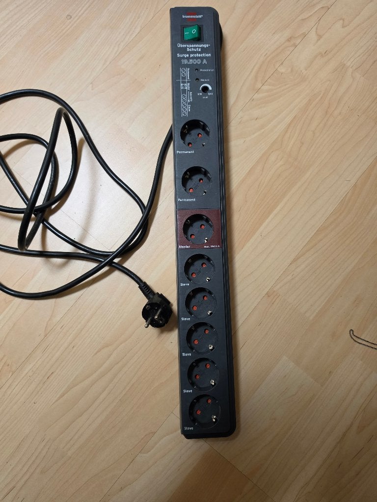 Brennenstuhl stekkerdoos met overspanningsbeveiliging, Ophalen, Gebruikt, Brennenstuhl, Stopcontact