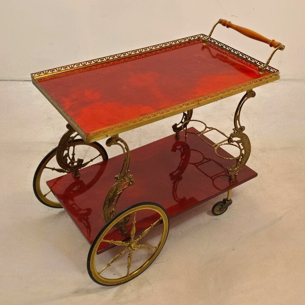 Aldo tura barcart Italiaans design 70's mid century, Ophalen, Gebruikt