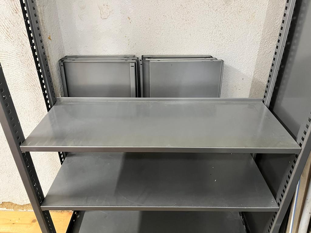 10x Magista legplanken 35 cm breed voor ijzeren stellage, Huis en Inrichting, Kasten | Stellingkasten, Ophalen of Verzenden, Gebruikt