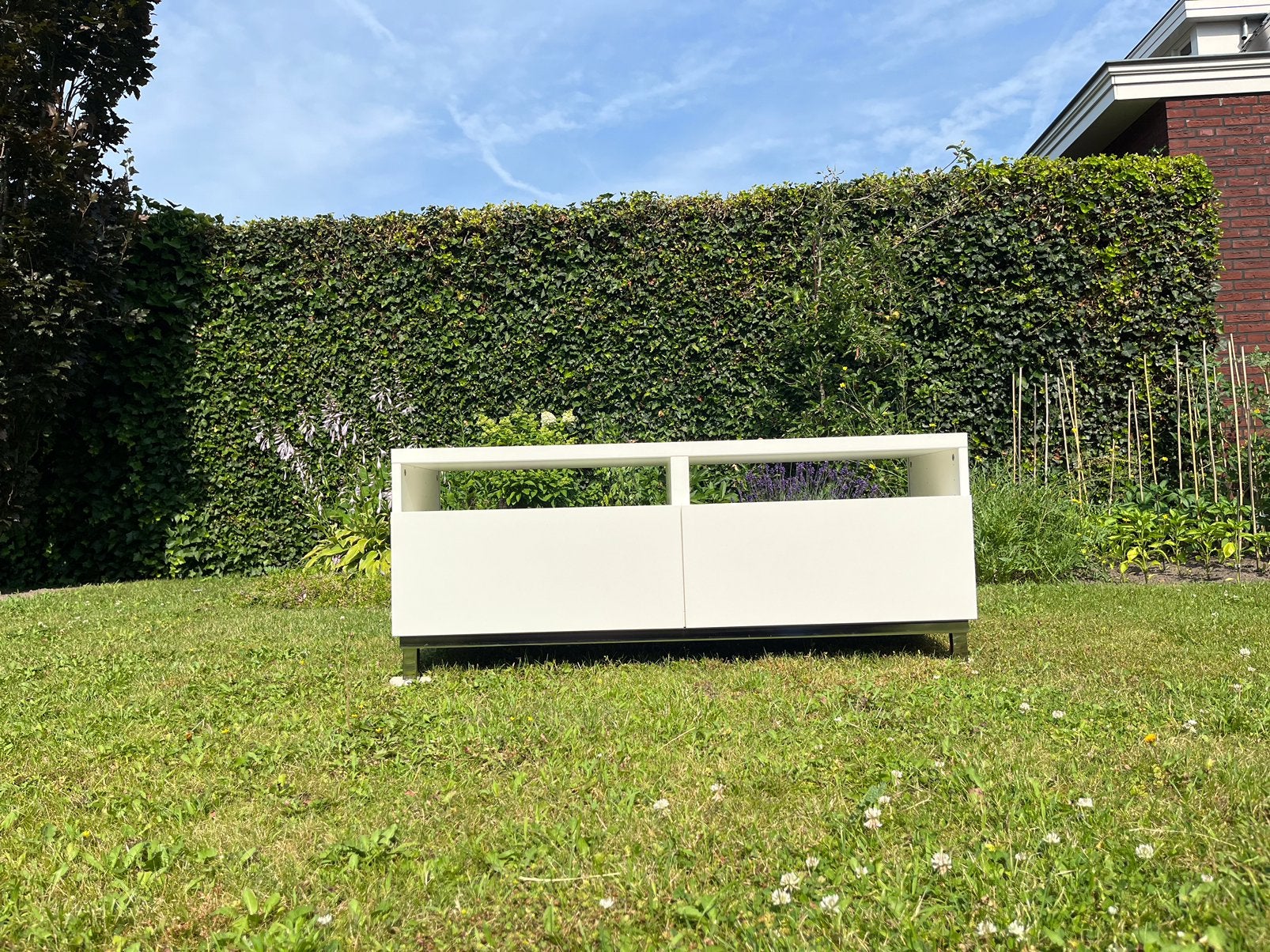 Mooi wit tv meubel, Ophalen, 100 tot 150 cm, Zo goed als nieuw, Minder dan 100 cm