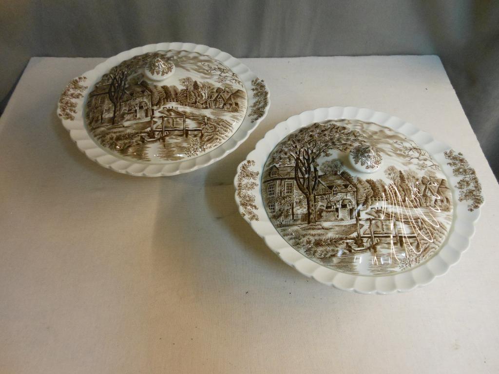 Johnson Brothers dekschalen "Cotswold", Ophalen of Verzenden, Overige stijlen, Porselein, Schaal of Schalen