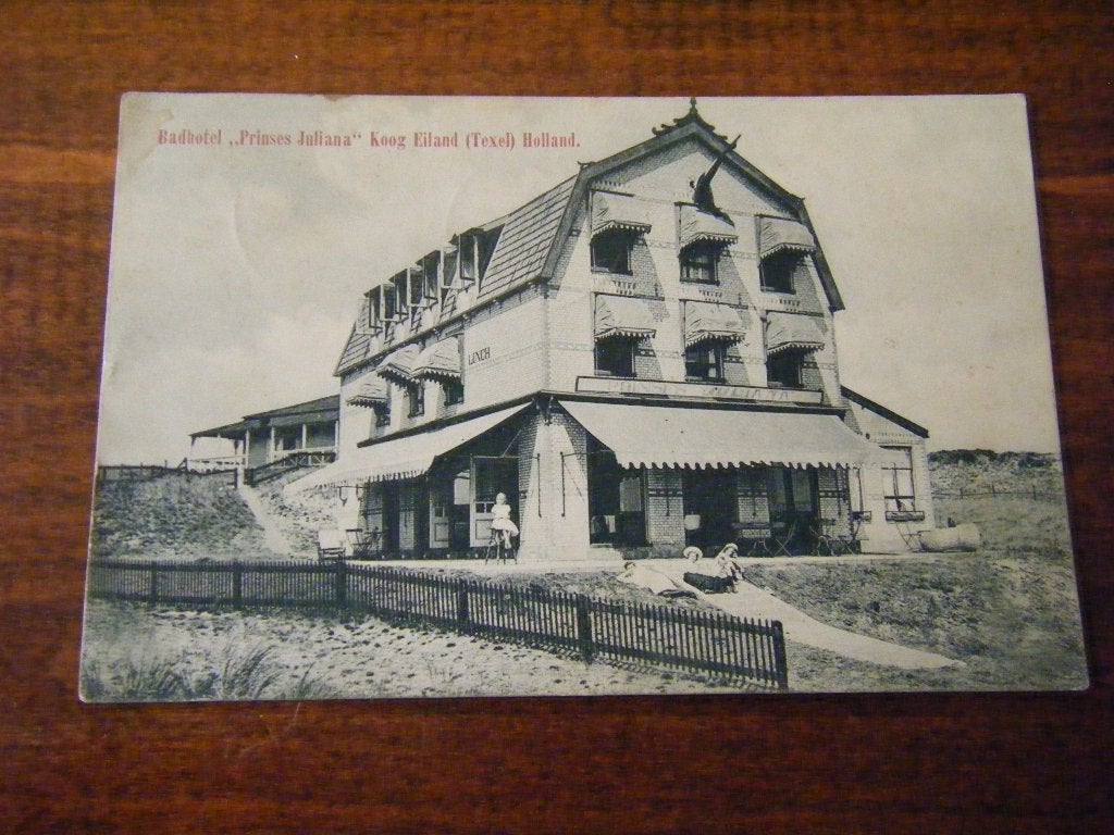 Y40 - Texel - Koog Eiland - Hotel Pr. Juliana - 1910 - Mooi, Verzamelen, Ansichtkaarten | Nederland, Ophalen of Verzenden, Voor 1920
