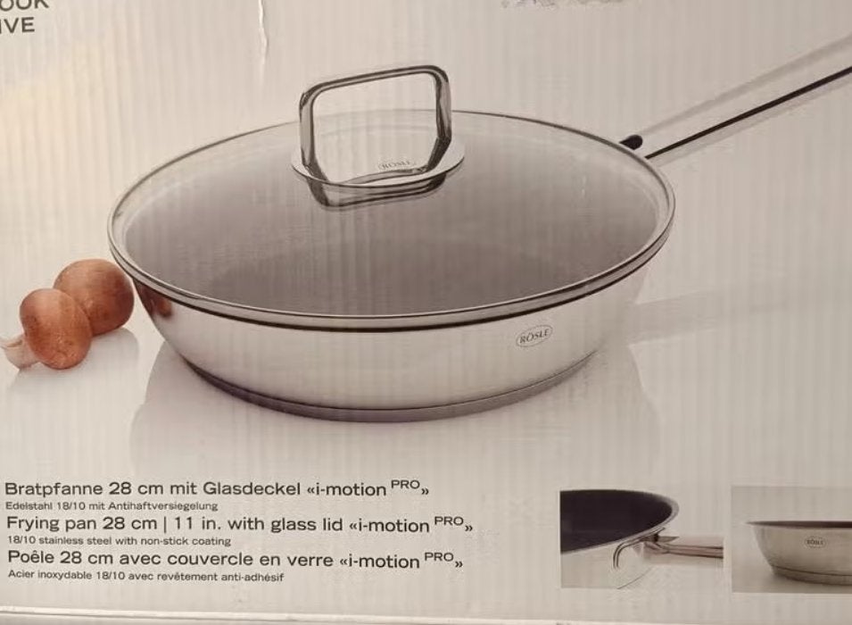 Rosle braadpan met deksel 28cm alle warmtebronnen nieuw, Gietijzer, Nieuw, Ophalen of Verzenden