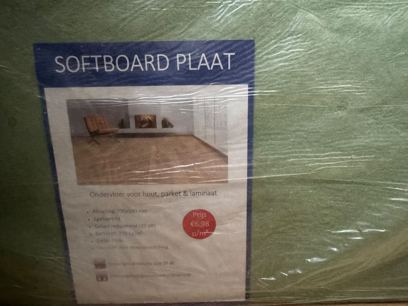 Softboard Plaat Ondervloer GRATIS 1 PAK, Ophalen, 30 cm of meer, 50 tot 150 cm, Overige typen