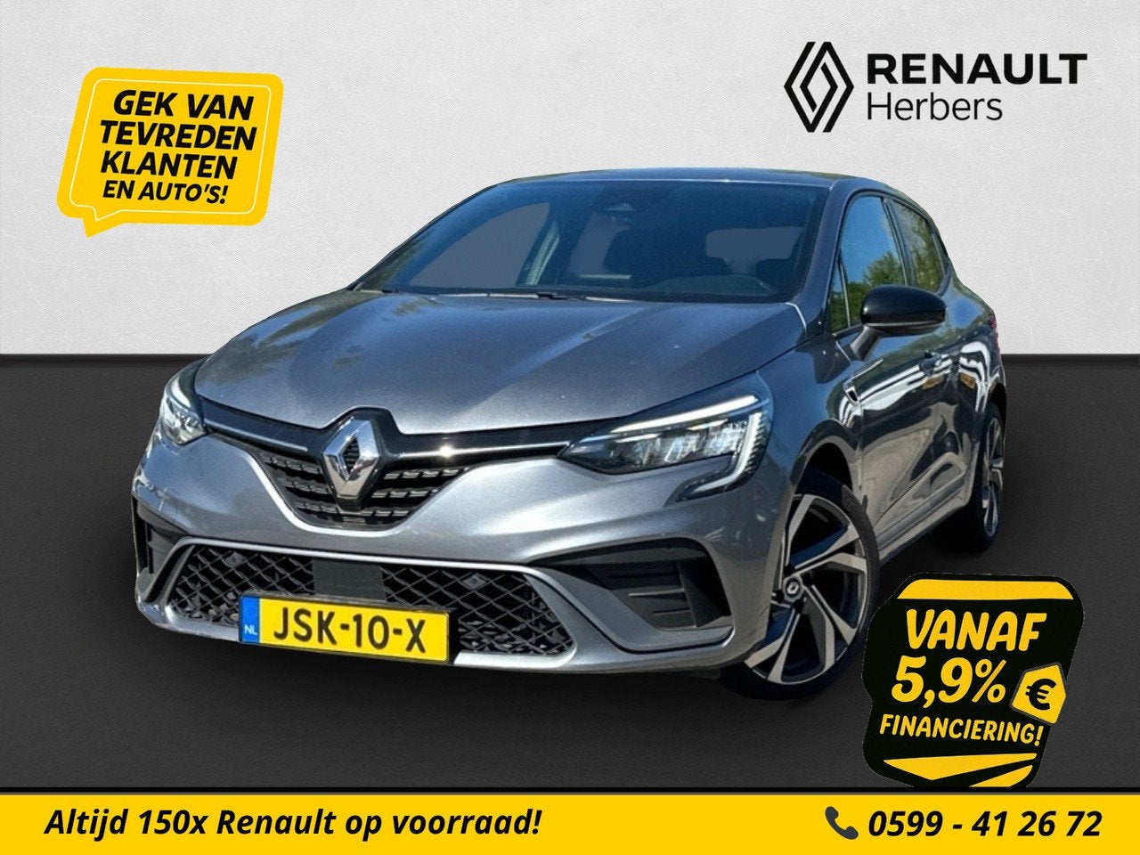 Renault Clio 1.0 TCe 90 R.S. Line GROOT NAVI / LEER / STOEL