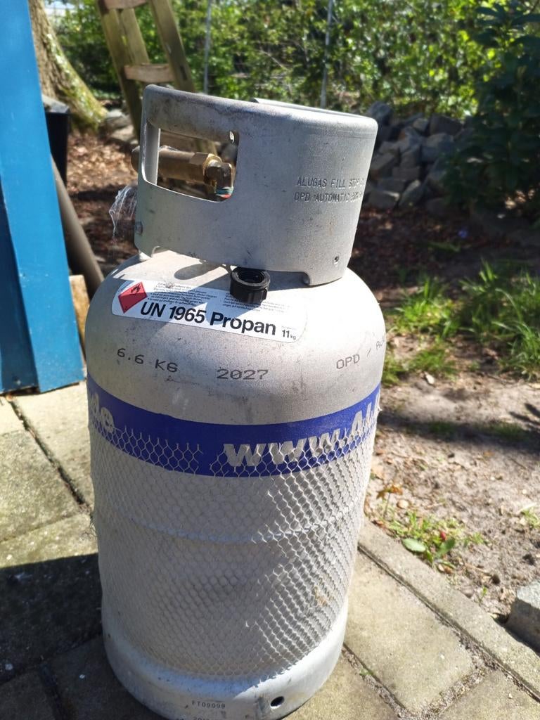 Aluminium 11 kg gasfles met vulnippel - gekeurd tot 2027, Caravans en Kamperen, Caravan accessoires, Ophalen of Verzenden