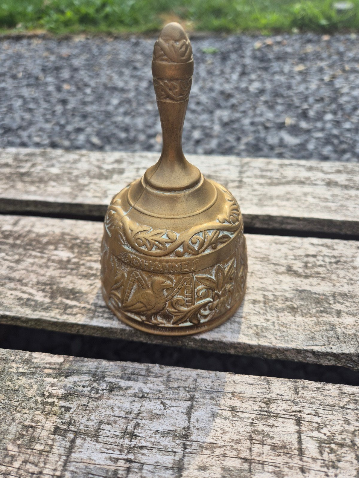 Antieke kerkbel altaarbel met namen van apostelen, Ophalen of Verzenden