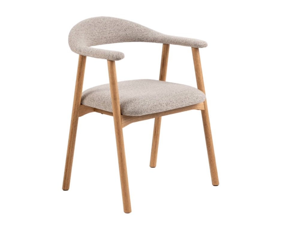 by fonQ Nordic Eetkamerstoel Eikenhout Greige | Van €189, nu, Byfonq, Bruin, Byfonq, Nieuw