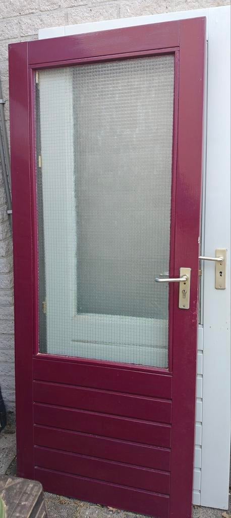 2 x buitendeur, Doe-het-zelf en Verbouw, Deuren en Horren, Ophalen, Buitendeur, 200 tot 215 cm