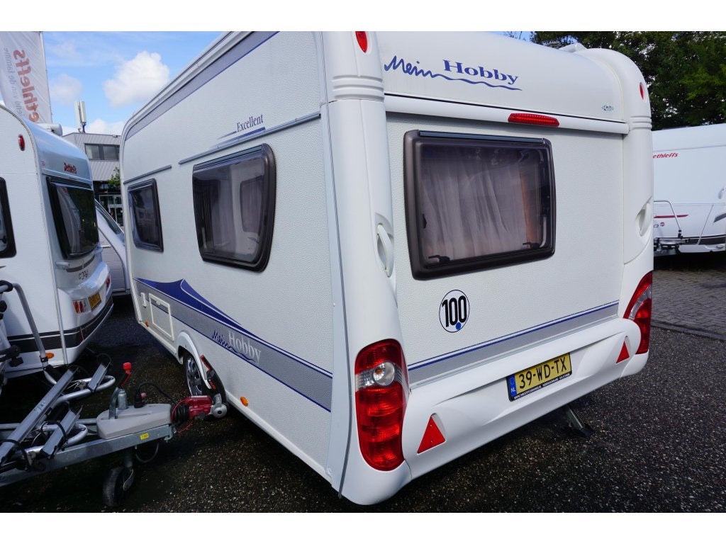 Hobby Excellent 410 SFE mover,tent,thule luifel, Caravans en Kamperen, Standaardzit, Bedrijf, 750 - 1000 kg, Overige typen