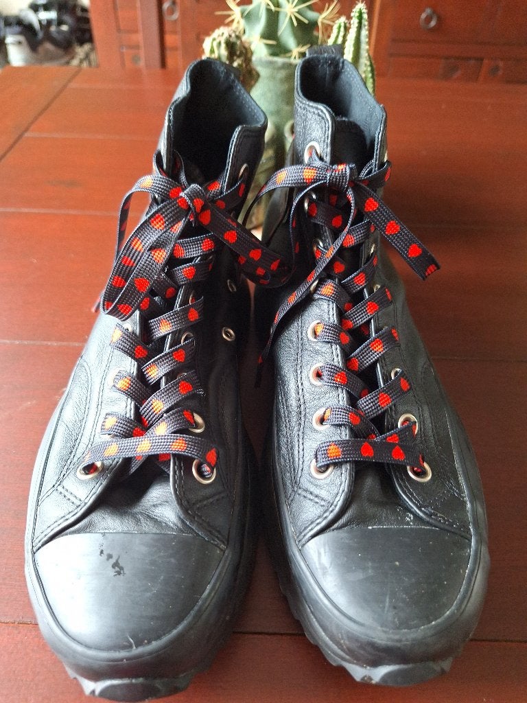 Converse chuck Taylor 42,5 zwart leer, Verzenden, Zwart, Converse, Sneakers of Gympen
