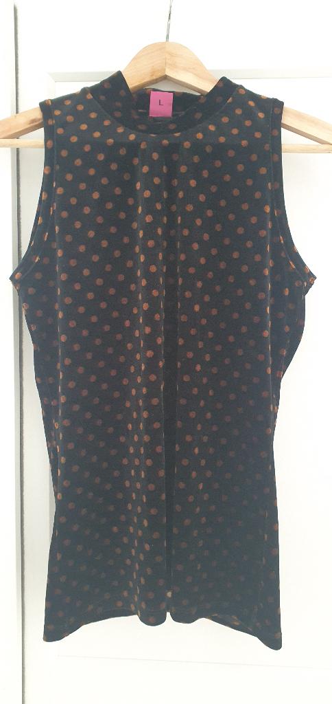Save the Queen Top - Zwart/Bruin - Maat L, Maat 38/40 (M), Zwart, Ophalen of Verzenden, Zo goed als nieuw