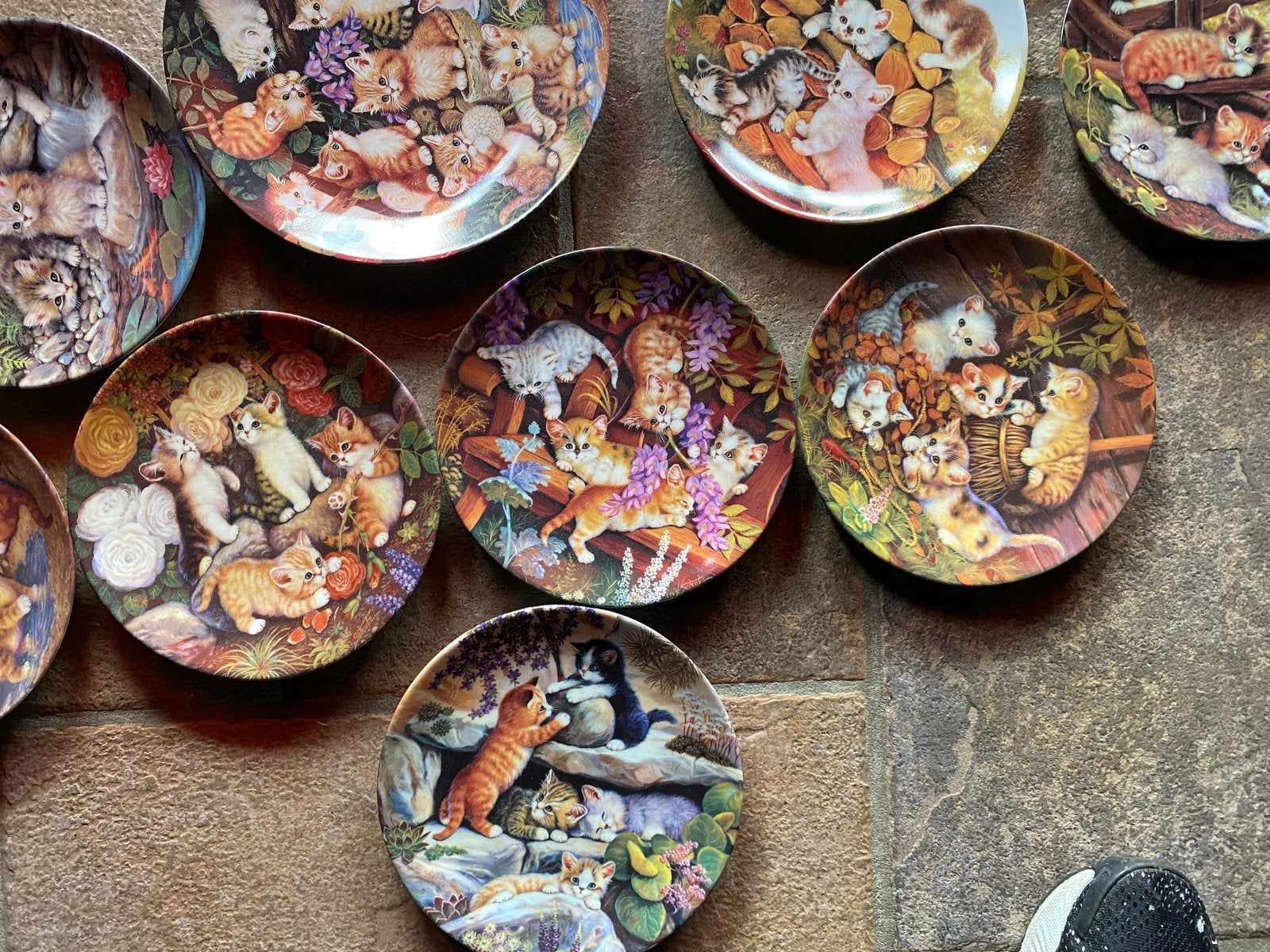 Kahl collectieborden 'Katzenkinder auf Entdeckungsreise', Antiek en Kunst, Ophalen of Verzenden