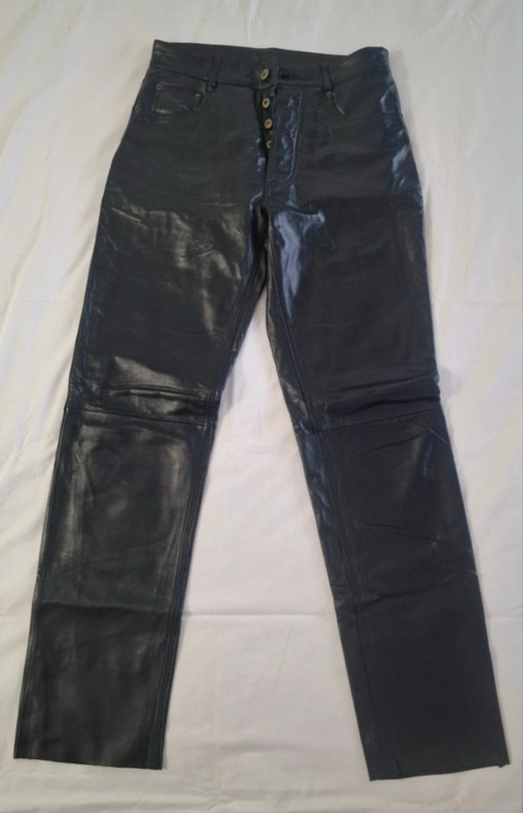 Leren broek, zwart, maat 38/40 (M), Maat 38/40 (M), Zwart, Ophalen of Verzenden, Zo goed als nieuw