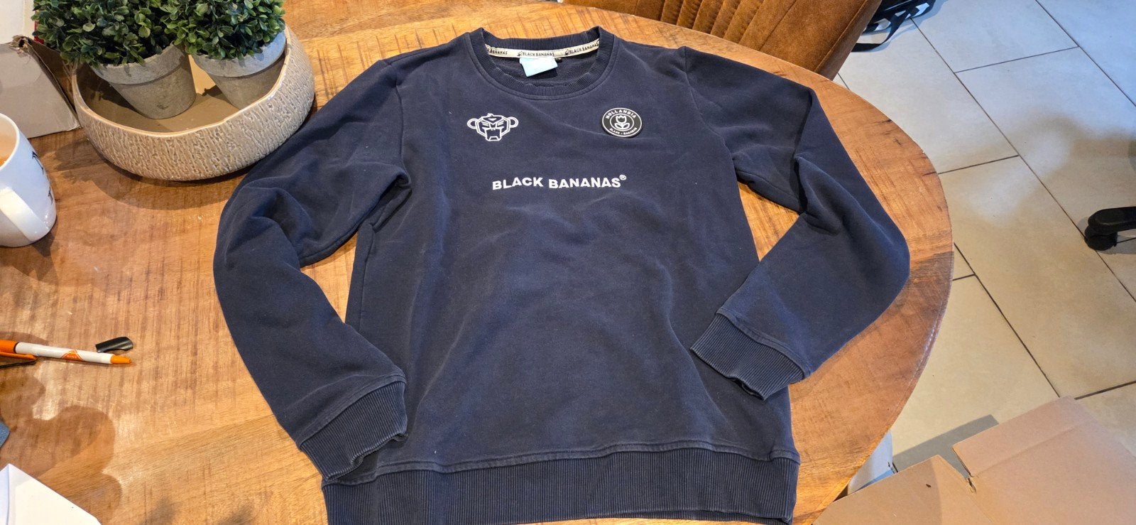 Black Bananas sweater - Donkerblauw - Maat M, Ophalen of Verzenden, Black Bananas, Gedragen, Maat 48/50 (M)