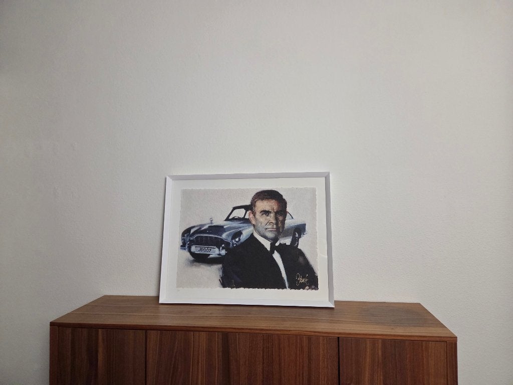 Peter Donkersloot James Bond / 007 — gesigneerd / genummerd, Antiek en Kunst, Kunst | Schilderijen | Modern, Ophalen, Ingelijst