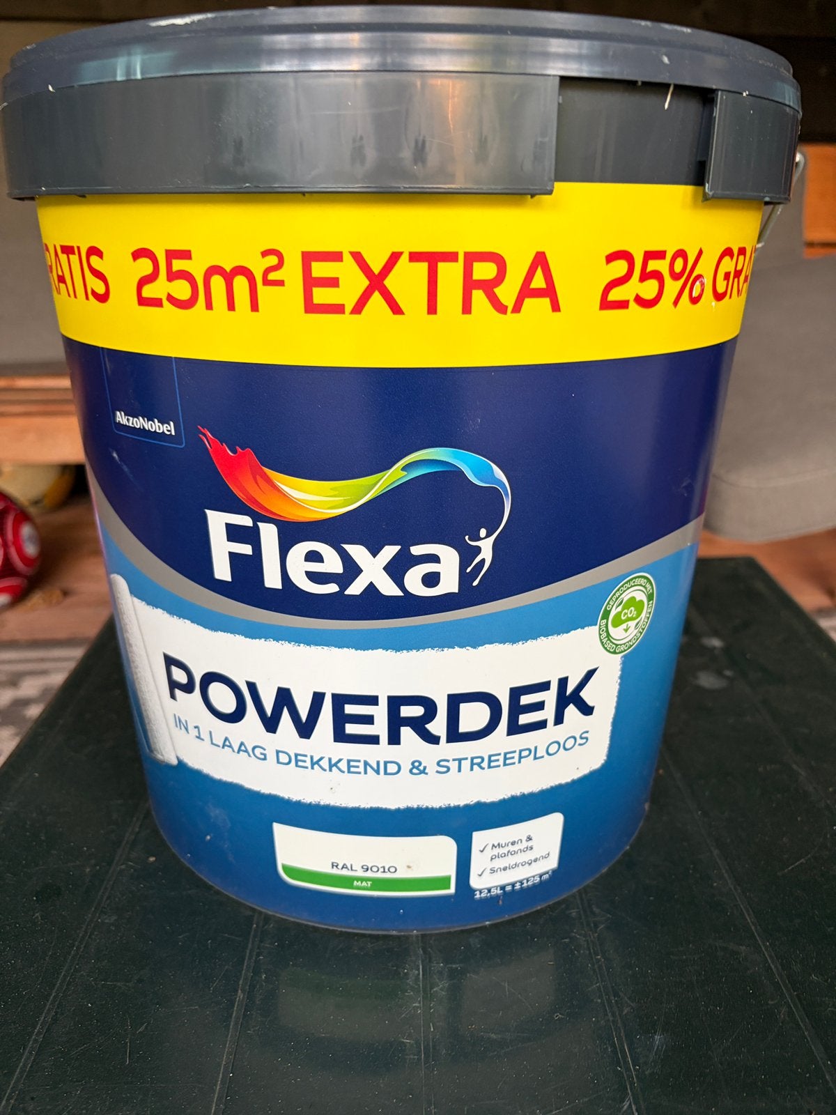 Flexa powerdek RAL 9010, Ophalen, Zo goed als nieuw, Wit