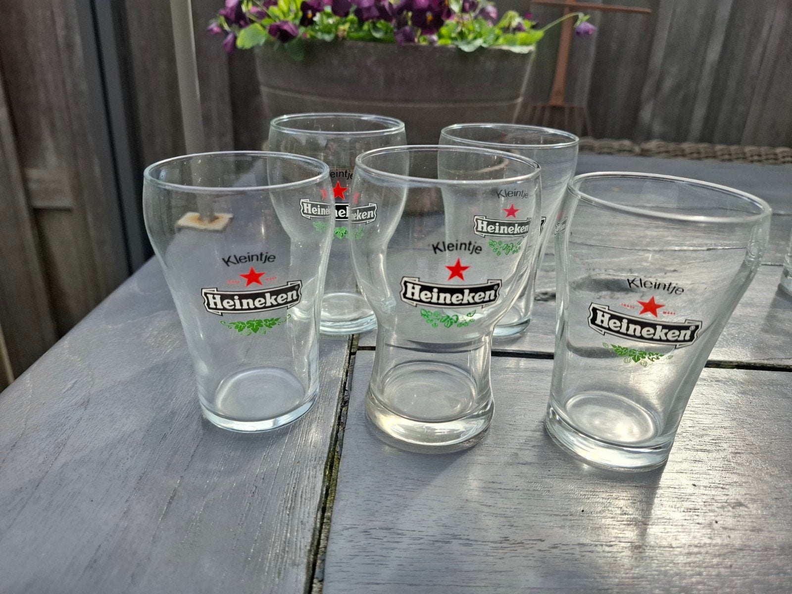 Heineken kleintje glazen, Ophalen of Verzenden