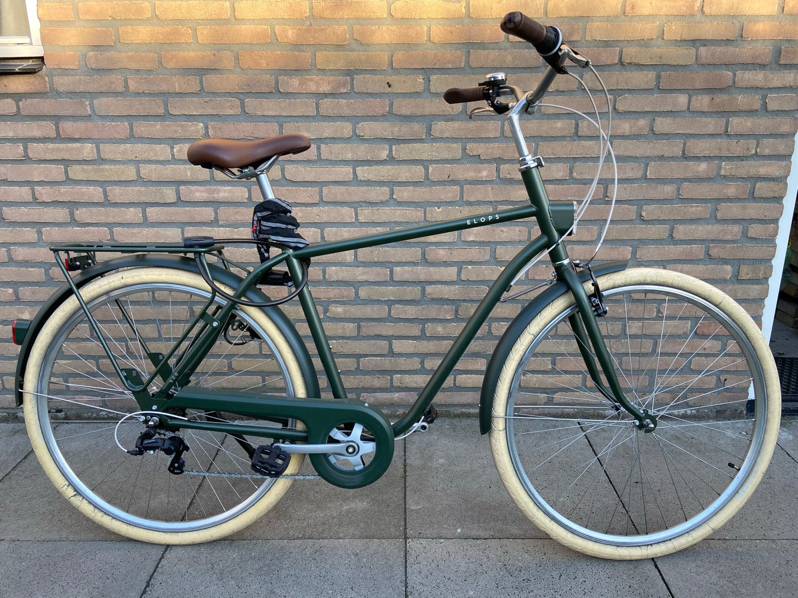 Elops 520 Stadsfiets - Groen, 6 versnellingen, Fietsen en Brommers, Fietsen | Heren | Herenfietsen, Zo goed als nieuw, Overige merken