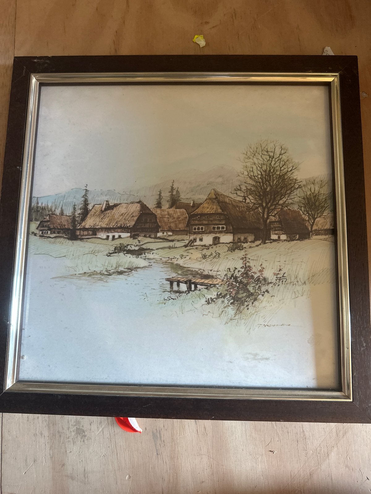 Ingelijste print "Deutsche Dörfer" van Neswadba, Ophalen of Verzenden