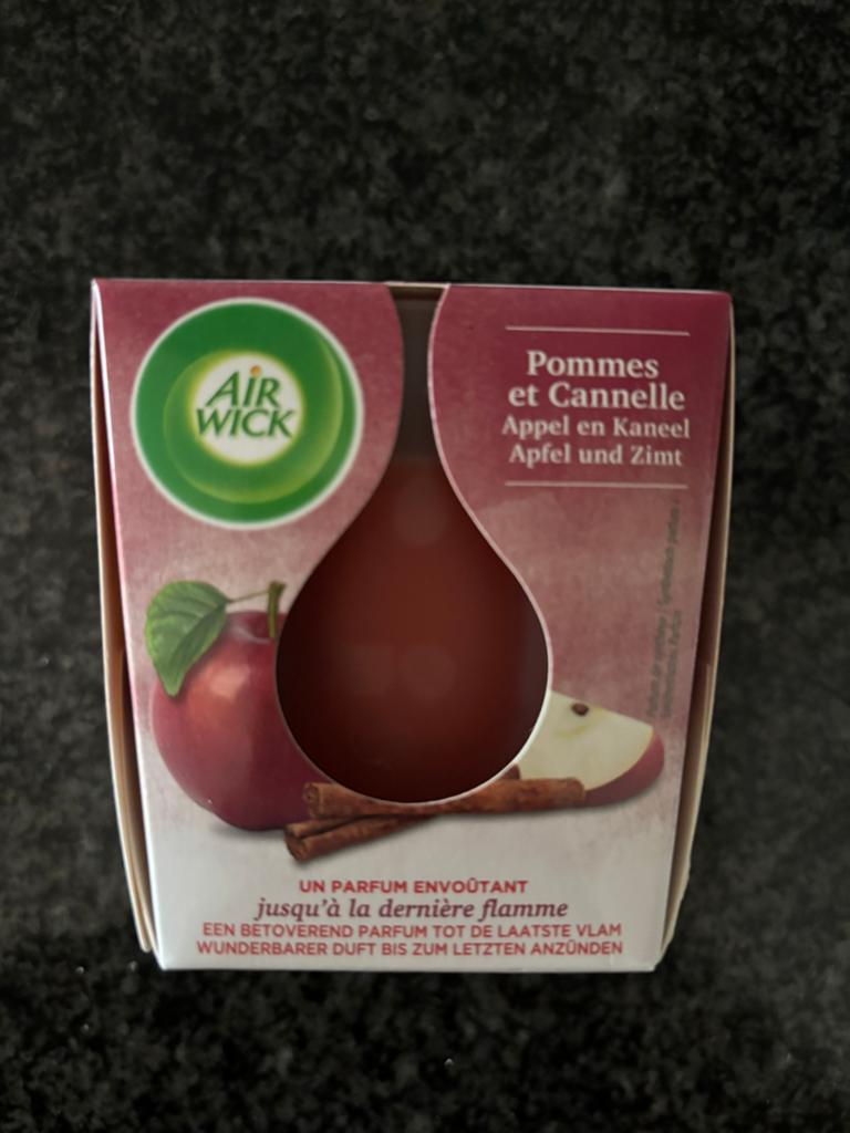 Air Wick Appel Kaneel Geurkaars - Nieuw, Ophalen of Verzenden, Nieuw, Rood