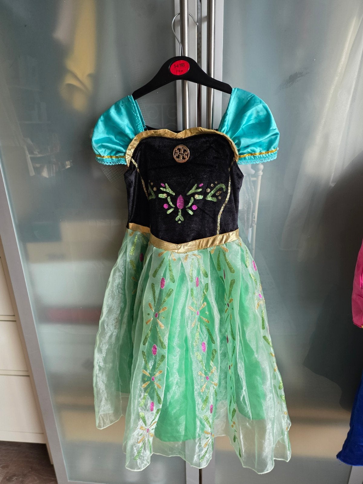 Prachtige Anna jurk (Frozen) - Maat 130, Meisje, Ophalen of Verzenden, Zo goed als nieuw, Y&Glie Fashion