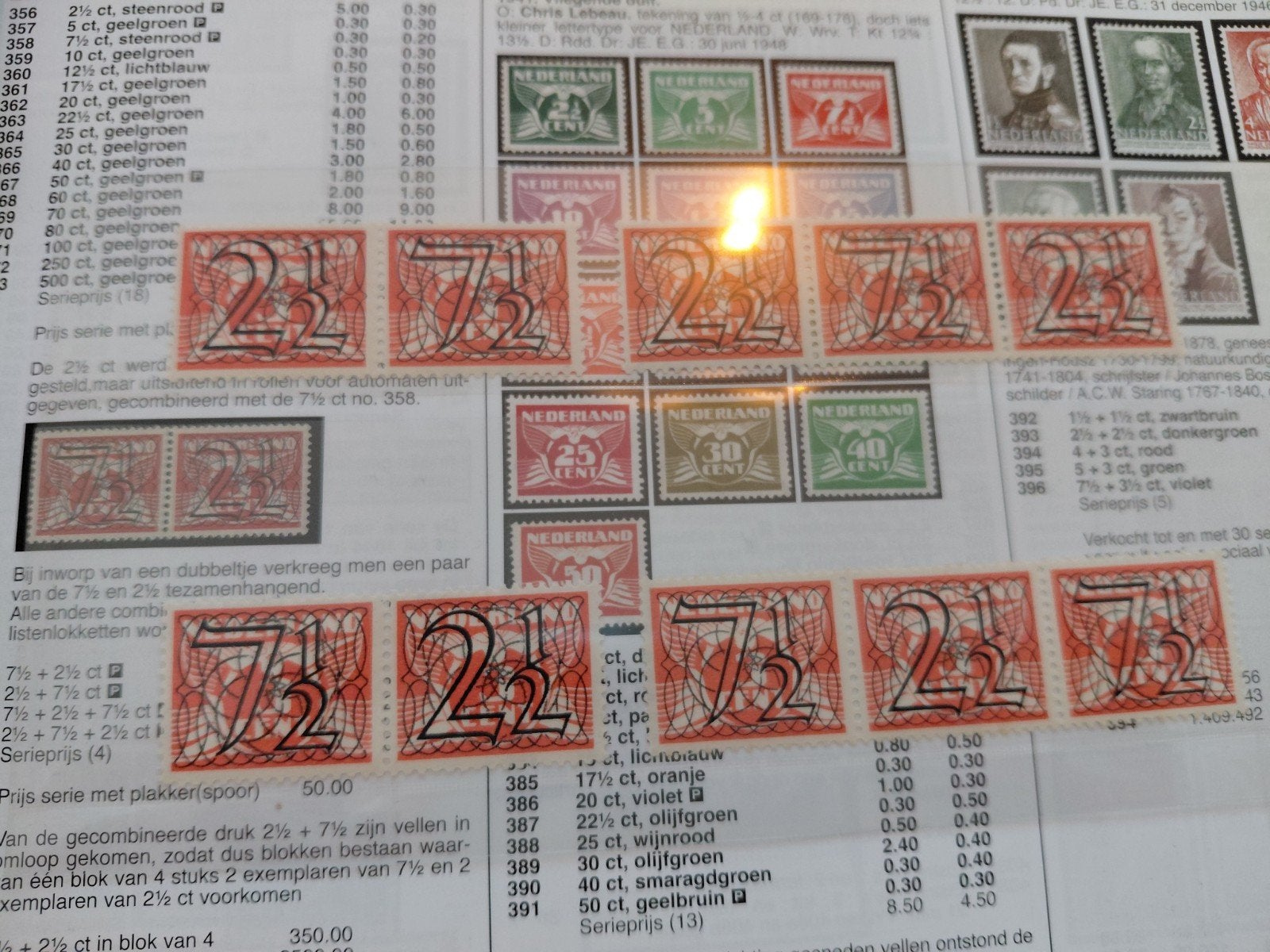 Nederland NVPH 356a-356d postfris Guilloche, Postzegels en Munten, Postzegels | Nederland, Ophalen of Verzenden, T/m 1940, Postfris