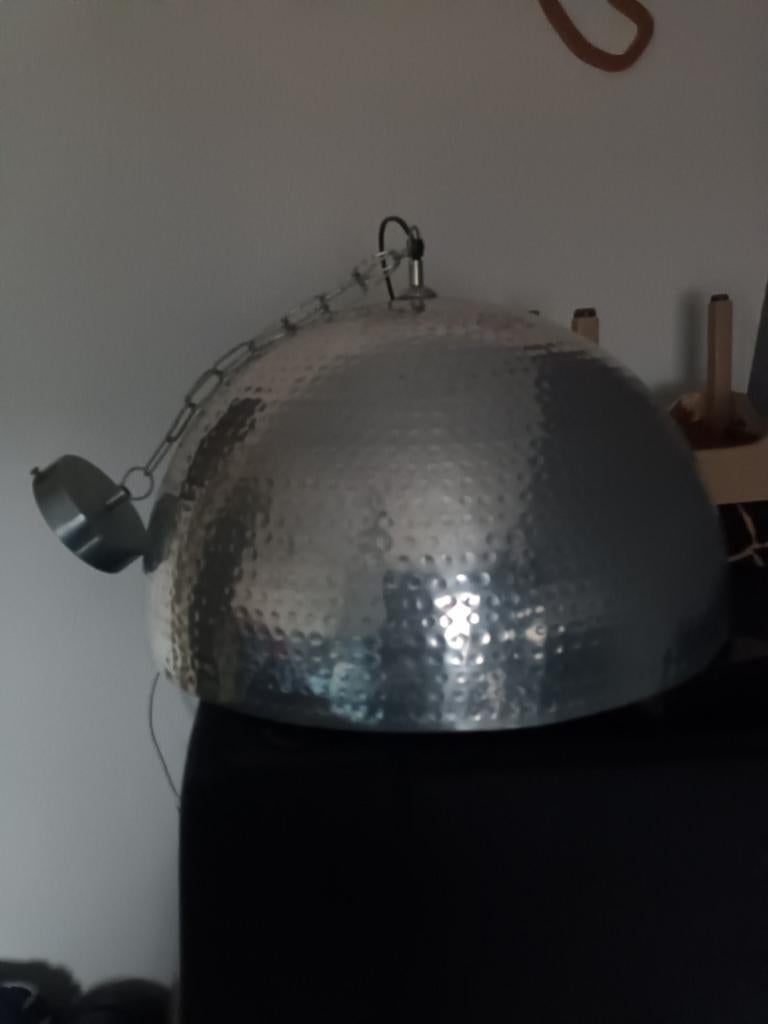 Grote stevige gehamerde lamp, Ophalen, Minder dan 50 cm