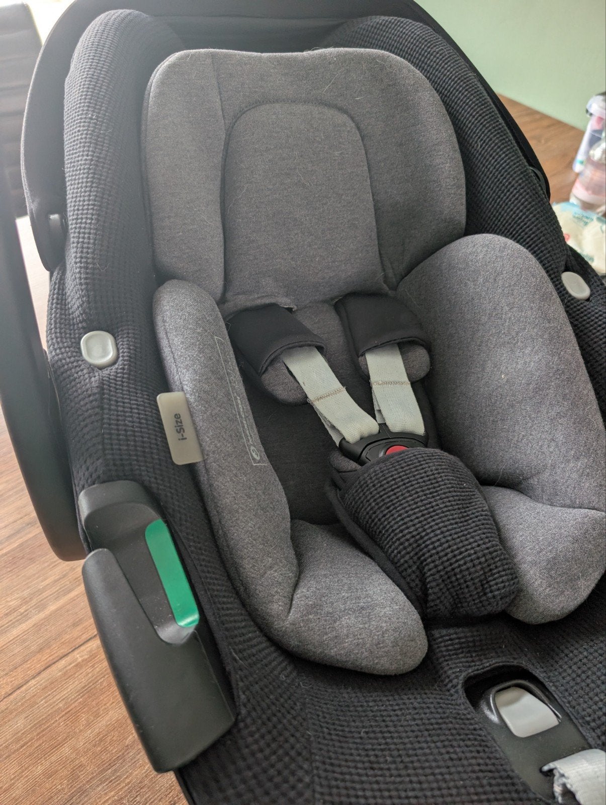 Maxi-Cosi Pebble 360 autostoel inclu ukje hoes waffle black, Ophalen, Autogordel of Isofix, Zo goed als nieuw, 0 t/m 13 kg
